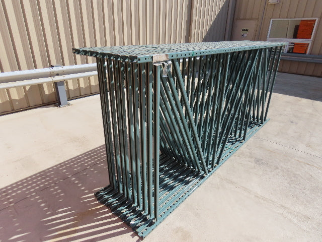 Interlake 12' x 60" Teardrop Pallet Racking Upright 3"x1-5/8" Leg Green