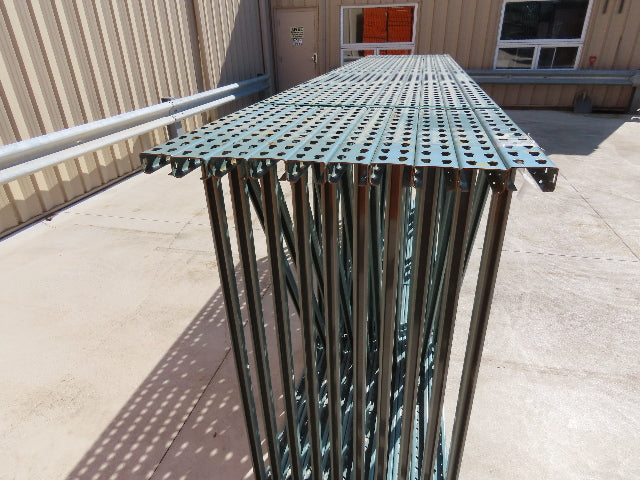 Interlake 12' x 60" Teardrop Pallet Racking Upright 3"x1-5/8" Leg Green