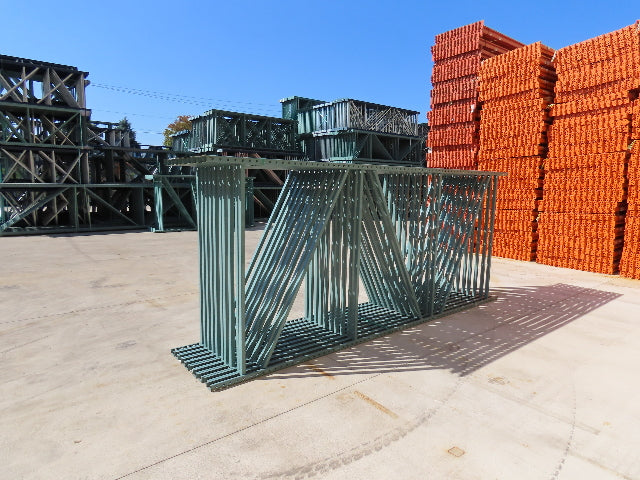 Interlake 12' x 60" Teardrop Pallet Racking Upright 3"x1-5/8" Leg Green