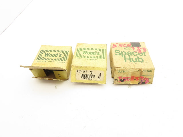 TB Woods 5SCH 1 1/8 Spacer Flange Coupling Hub 1-1/8" Bore Lot of 3