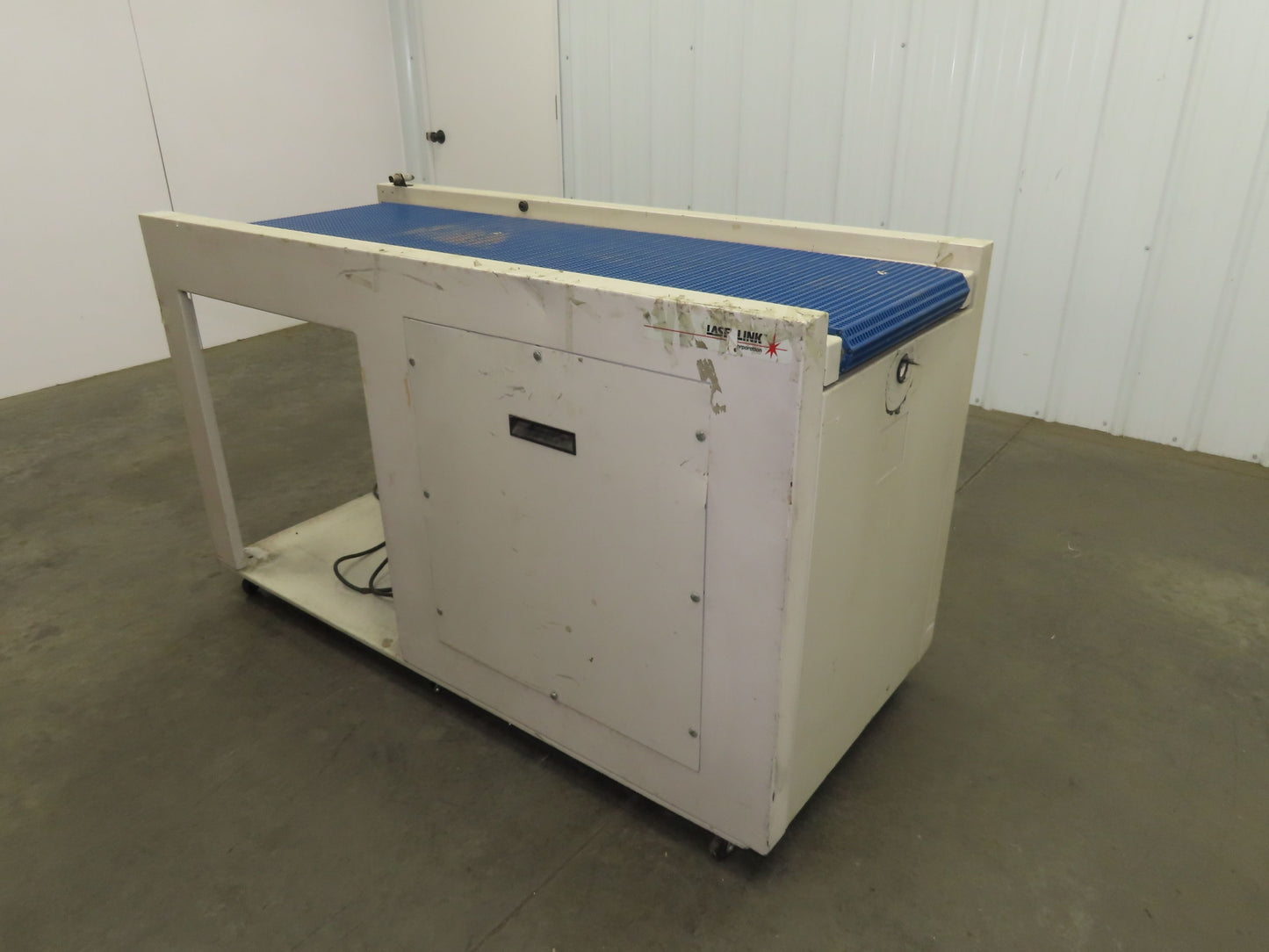 LaserLink LC4000A Plastic Chain Conveyor 18x60" 120V PLC Control Photo Eye 11FPM