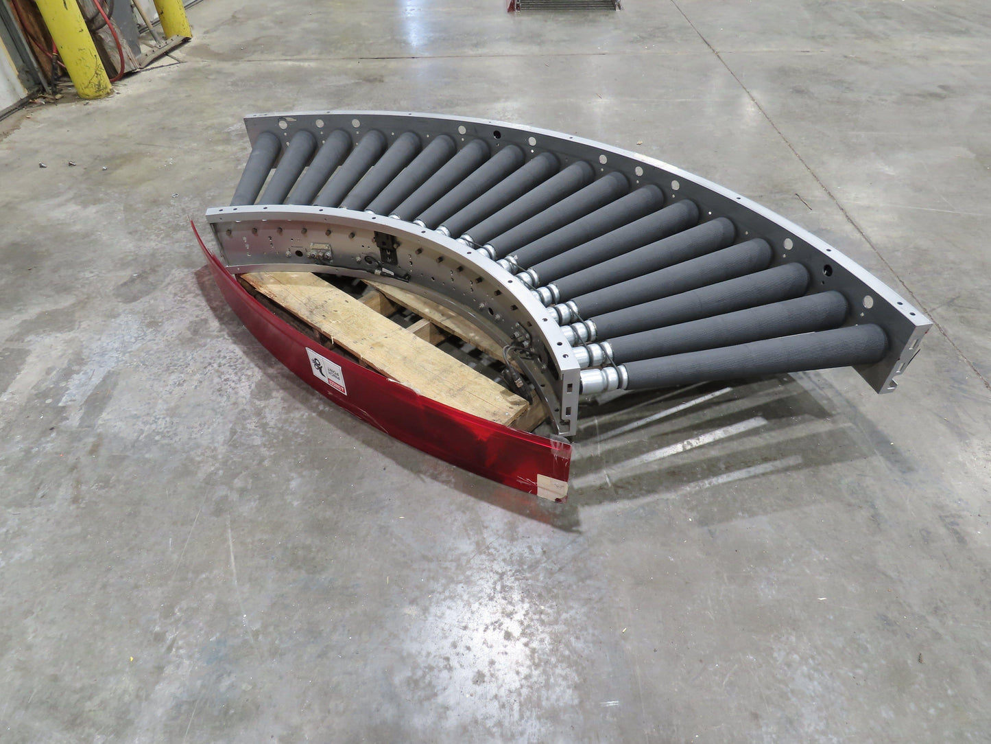 Hilmot 30"x 90° Curve MDR Motorized Roller Conveyor 27"BF 24VDC 120FPM