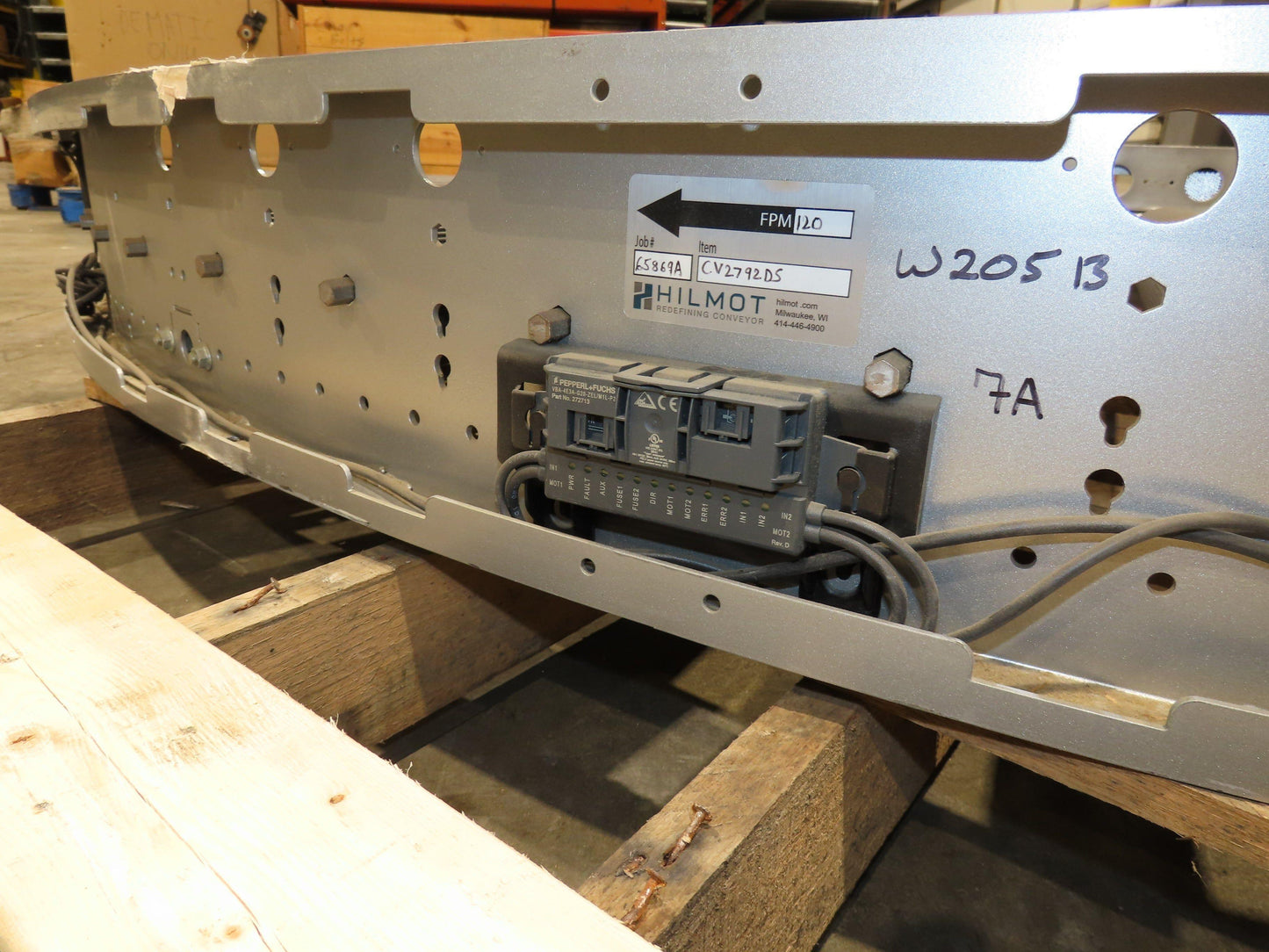 Hilmot 30"x 90° Curve MDR Motorized Roller Conveyor 27"BF 24VDC 120FPM