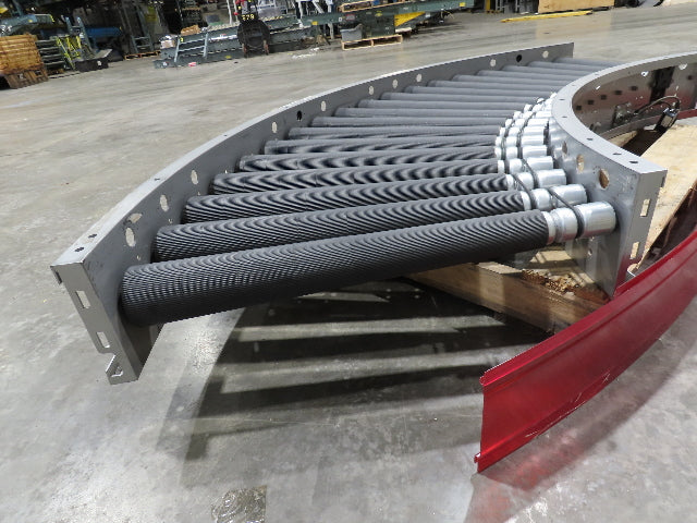 Hilmot 30"x 90° Curve MDR Motorized Roller Conveyor 27"BF 24VDC 120FPM