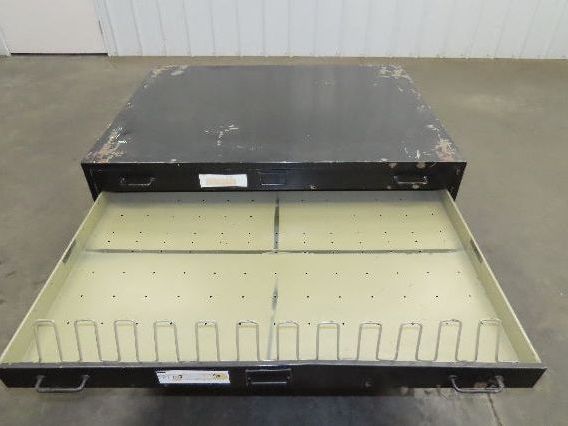 Vintage 5 Drawer Steel Blueprint Plans Map Flat Filing Cabinet 44"x33.5"x17"