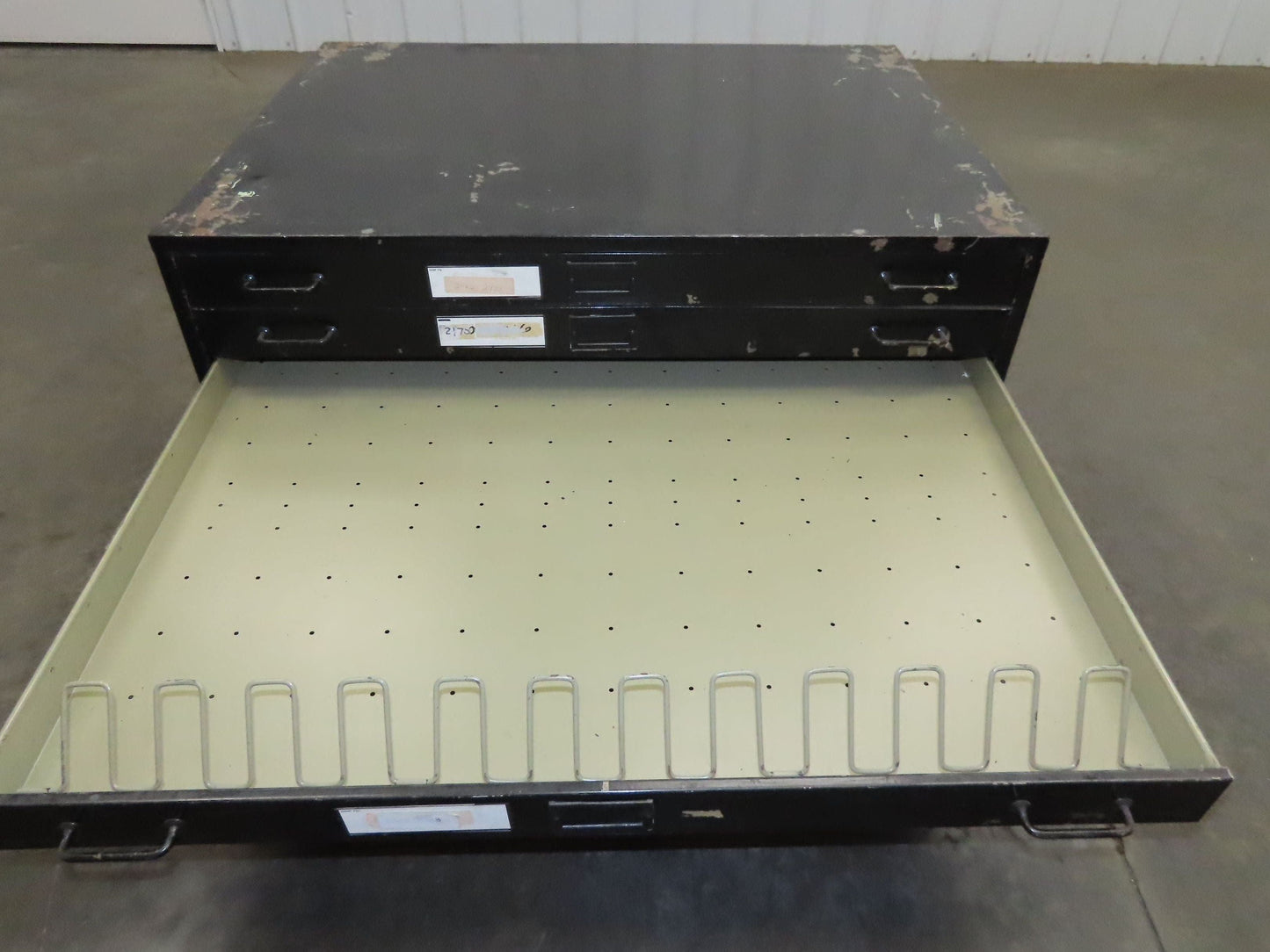 Vintage 5 Drawer Steel Blueprint Plans Map Flat Filing Cabinet 44"x33.5"x17"