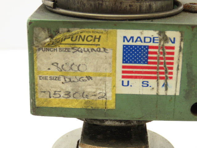 Unipunch 8AJ-2-1/2P Press Brake Punch C Frame 0.8" Square 8" Throat 2-1/2" W