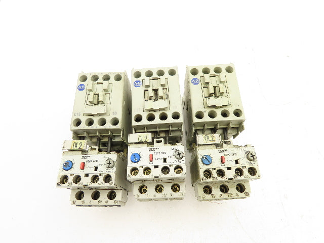 Allen Bradley 100-C12*10 Contactor Overload Relay 120V Coil 32A 600V Lot of 3