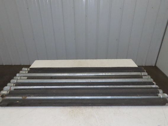1.9" Grooved Conveyor Roller 50"BF Galvanized Steel 7/16" Hex Axle Lot of 10