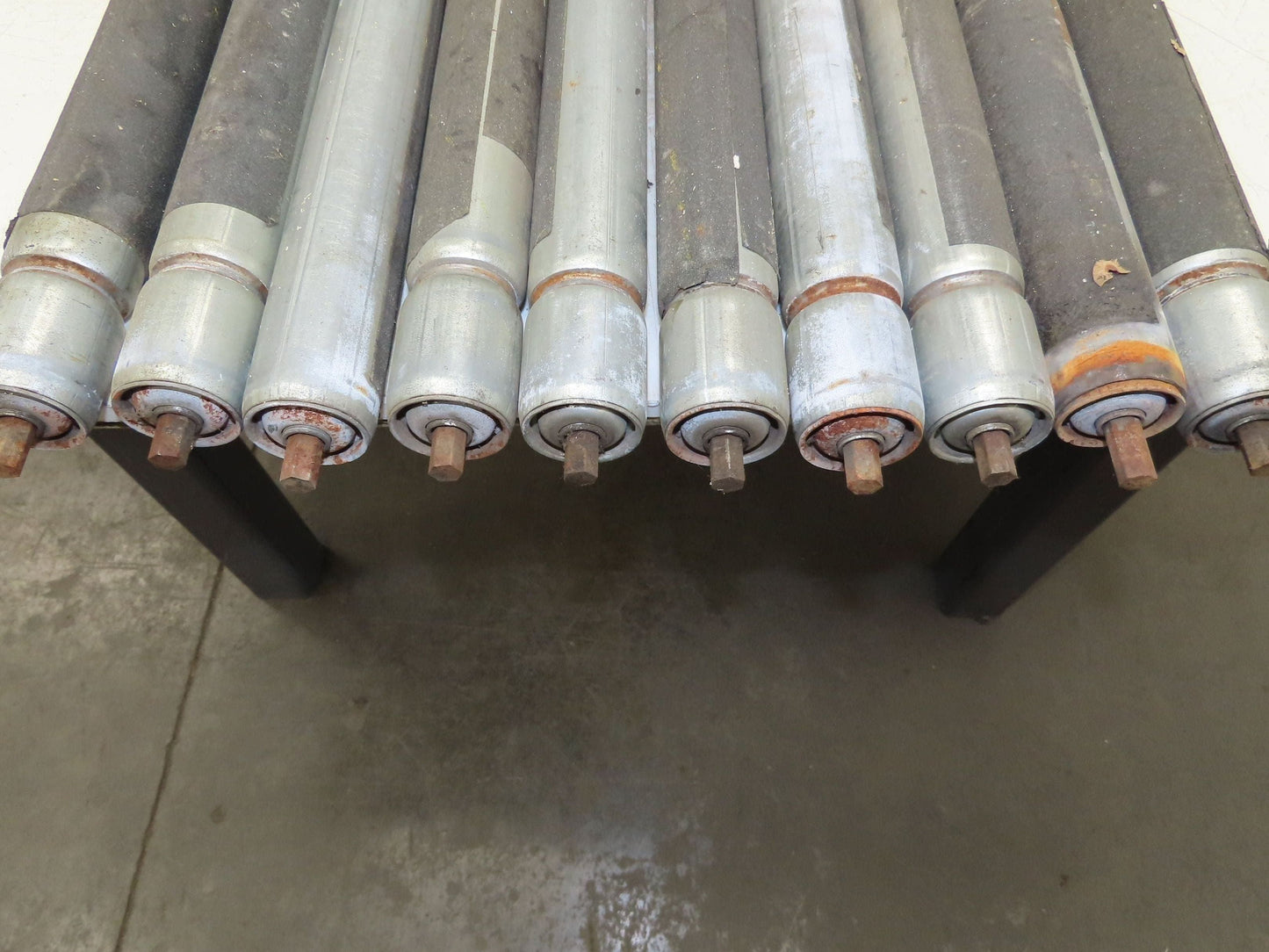 1.9" Grooved Conveyor Roller 50"BF Galvanized Steel 7/16" Hex Axle Lot of 10