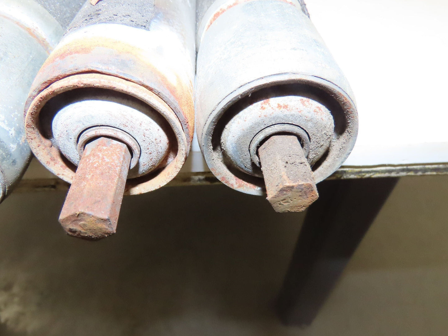 1.9" Grooved Conveyor Roller 50"BF Galvanized Steel 7/16" Hex Axle Lot of 10