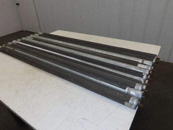 1.9" Grooved Conveyor Roller 50"BF Galvanized Steel 7/16" Hex Axle Lot of 10
