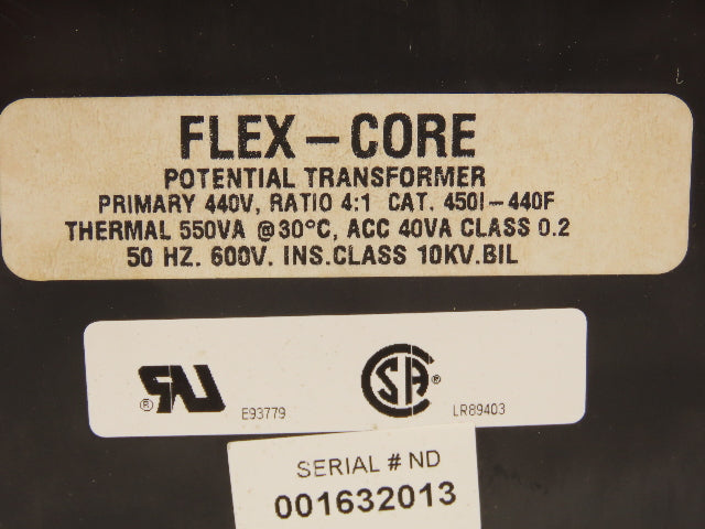 Flex Core 450I-440F Potential Transformer 4:1 Ratio HV 440V