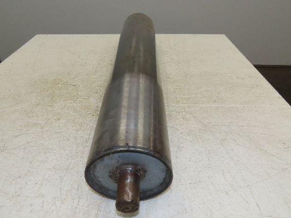 Belt Conveyor Crowned Take-Up/Tail Pulley Roller 6" Dia 32"L