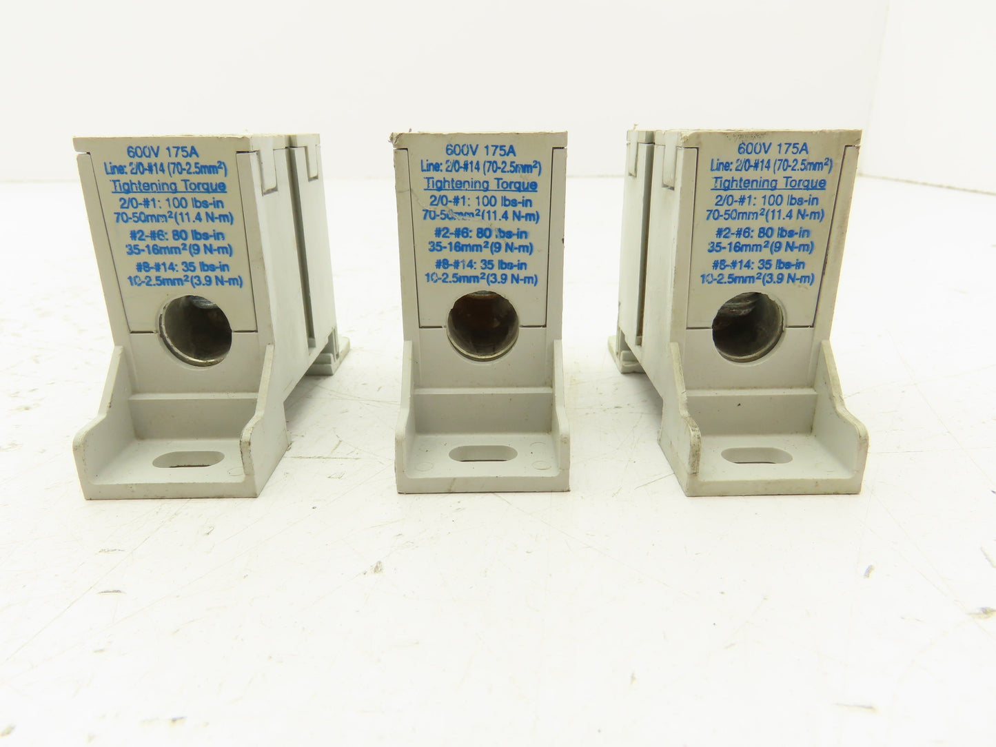 Ferraz Shawmut FSPDB1C Power Distribution Block 600V 175A Line 2/0-#14 Lot of 3