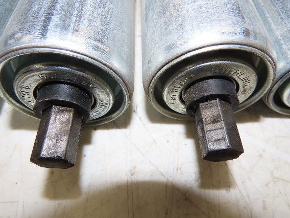 1.9" Conveyor Roller 24"BF Double Groove O-Ring Galvanized Steel Lot of 10