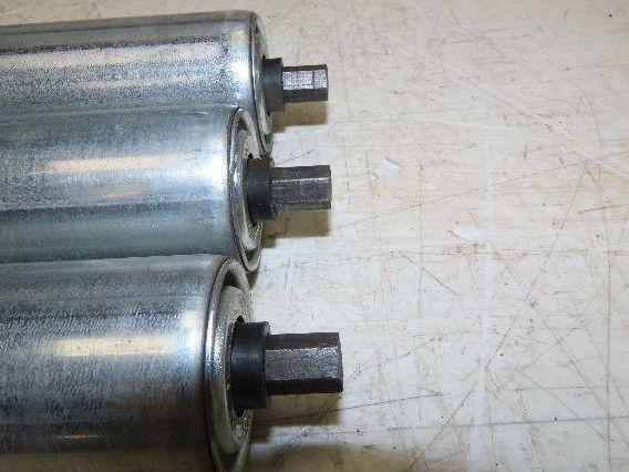 1.9" Conveyor Roller 24"BF Double Groove O-Ring Galvanized Steel Lot of 3