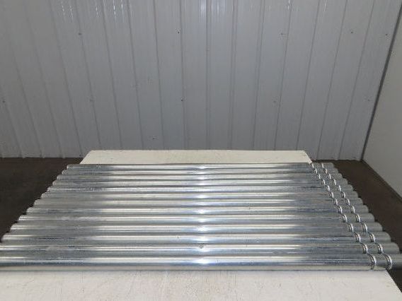 1.9" Conveyor Roller 52"BF Double Groove O-Ring Galvanized Steel Lot of 13