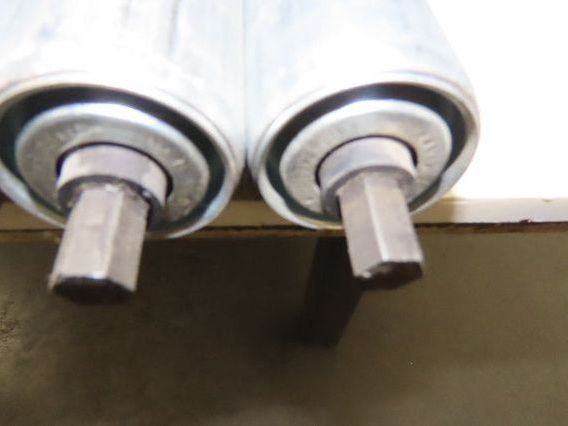 1.9" Conveyor Roller 52"BF Double Groove O-Ring Galvanized Steel Lot of 13
