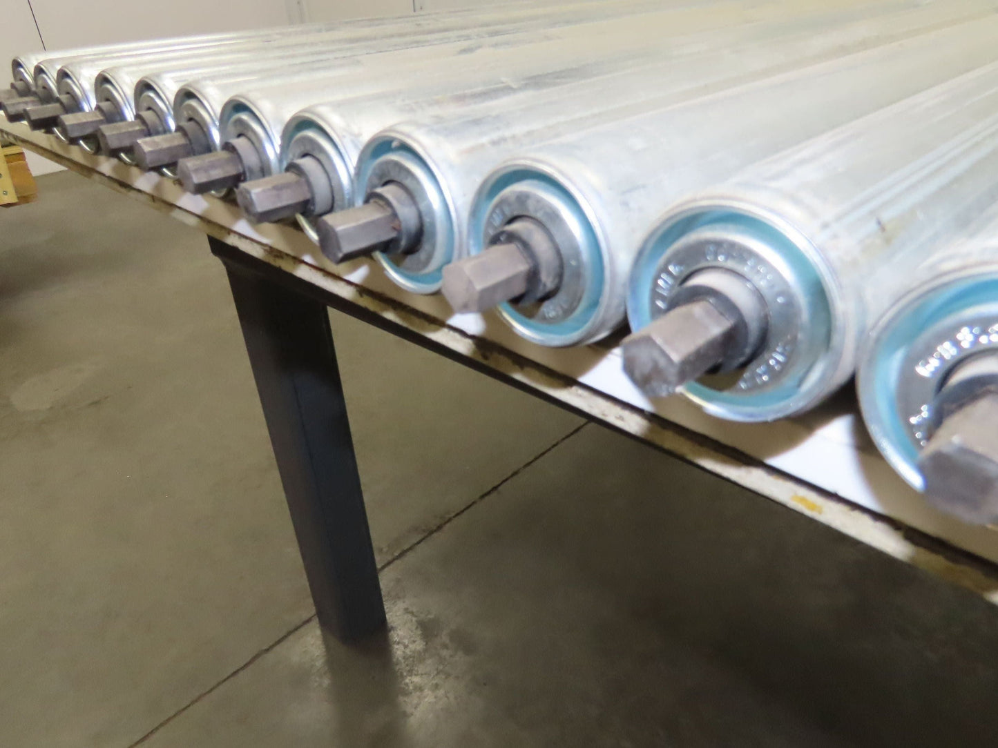 1.9" Conveyor Roller 52"BF Double Groove O-Ring Galvanized Steel Lot of 13
