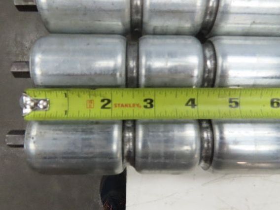 1.9" Conveyor Roller 52"BF Double Groove O-Ring Galvanized Steel Lot of 13