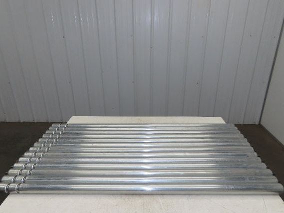 1.9" Conveyor Roller 52"BF Double Groove O-Ring Galvanized Steel Lot of 13