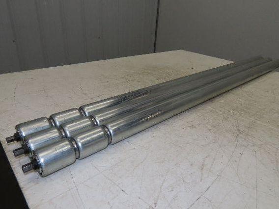 1.9" Conveyor Roller 52"BF Double Groove O-Ring Galvanized Steel Lot of 3