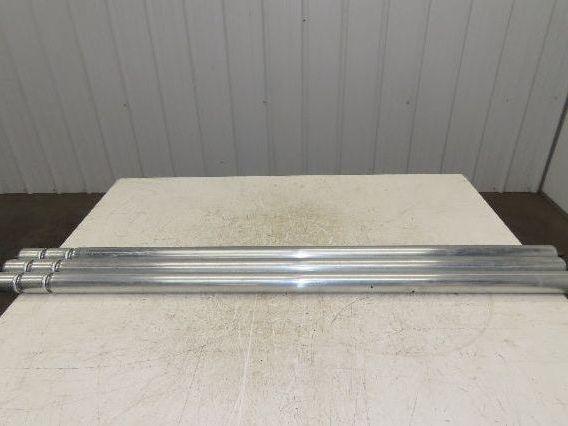 1.9" Conveyor Roller 52"BF Double Groove O-Ring Galvanized Steel Lot of 3