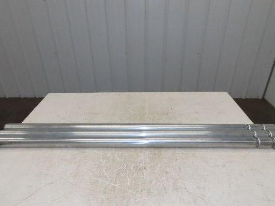 1.9" Conveyor Roller 52"BF Double Groove O-Ring Galvanized Steel Lot of 3