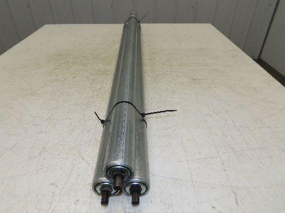 1.9" Conveyor Roller 44"BF Double Groove O-Ring Galvanized Steel Lot of 3