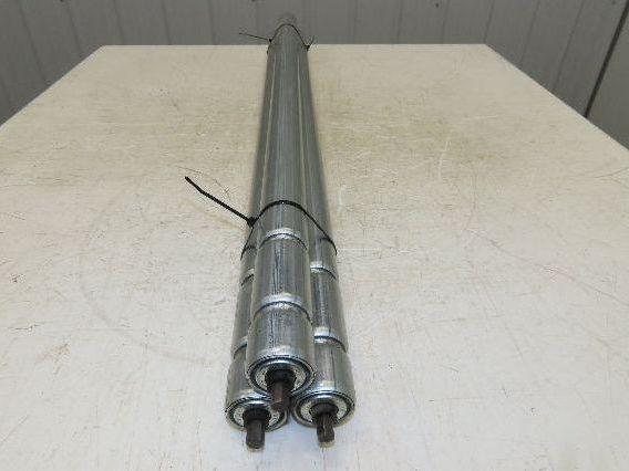 1.9" Conveyor Roller 44"BF Double Groove O-Ring Galvanized Steel Lot of 3