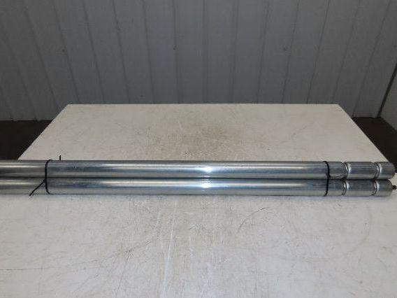1.9" Conveyor Roller 44"BF Double Groove O-Ring Galvanized Steel Lot of 3