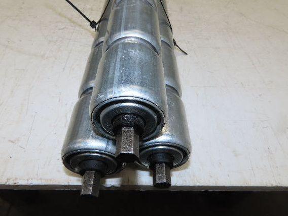 1.9" Conveyor Roller 48"BF Double Groove O-Ring Galvanized Steel Lot of 3