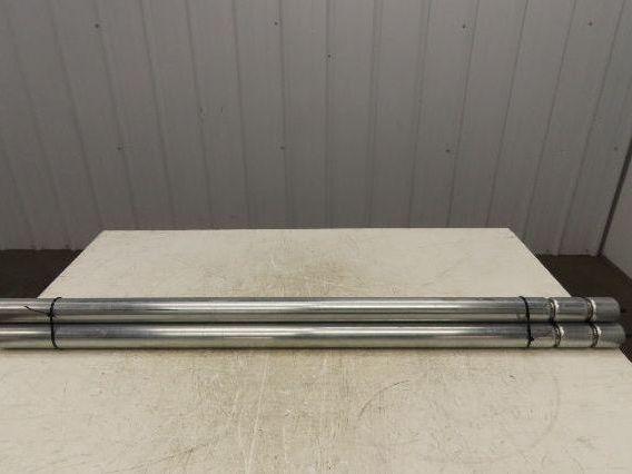 1.9" Conveyor Roller 48"BF Double Groove O-Ring Galvanized Steel Lot of 3