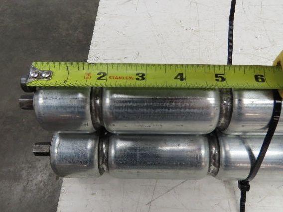 1.9" Conveyor Roller 50"BF Double Groove O-Ring Galvanized Steel Lot of 3