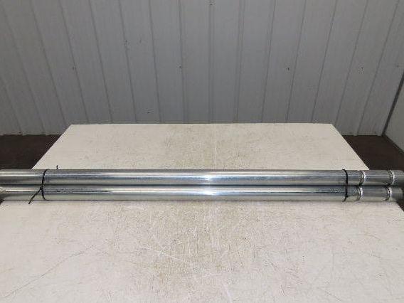 1.9" Conveyor Roller 50"BF Double Groove O-Ring Galvanized Steel Lot of 3