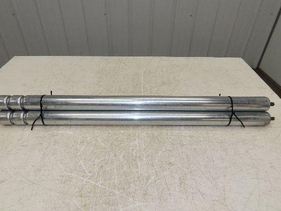 1.9" Conveyor Roller 35"BF Double Groove O-Ring Galvanized Steel Lot of 3