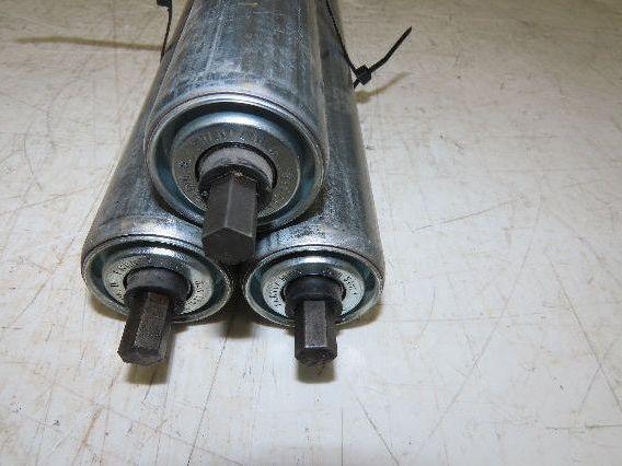 1.9" Conveyor Roller 35"BF Double Groove O-Ring Galvanized Steel Lot of 3