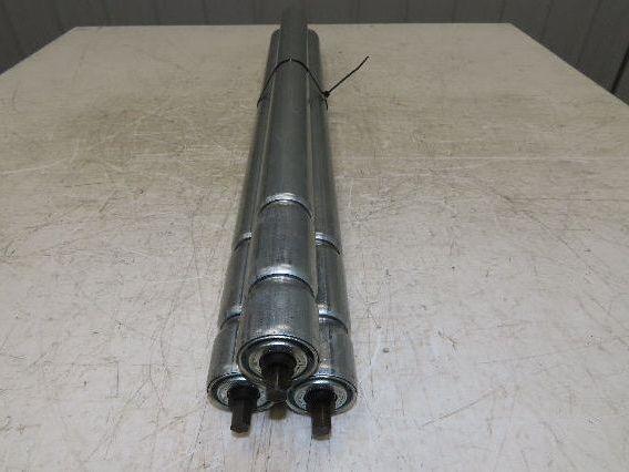 1.9" Conveyor Roller 31"BF Double Groove O-Ring Galvanized Steel Lot of 3