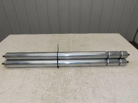 1.9" Conveyor Roller 31"BF Double Groove O-Ring Galvanized Steel Lot of 3