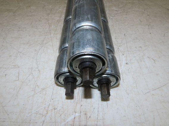 1.9" Conveyor Roller 31"BF Double Groove O-Ring Galvanized Steel Lot of 3