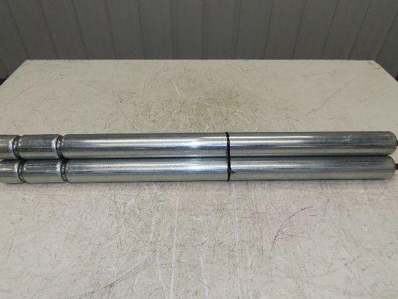 1.9" Conveyor Roller 31"BF Double Groove O-Ring Galvanized Steel Lot of 3