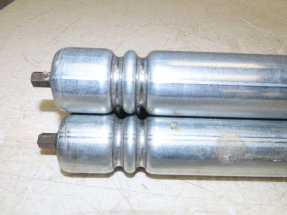 1.9" Conveyor Roller 27"BF Double Groove O-Ring Galvanized Steel Lot of 3