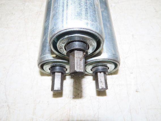 1.9" Conveyor Roller 25"BF Double Groove O-Ring Galvanized Steel Lot of 3