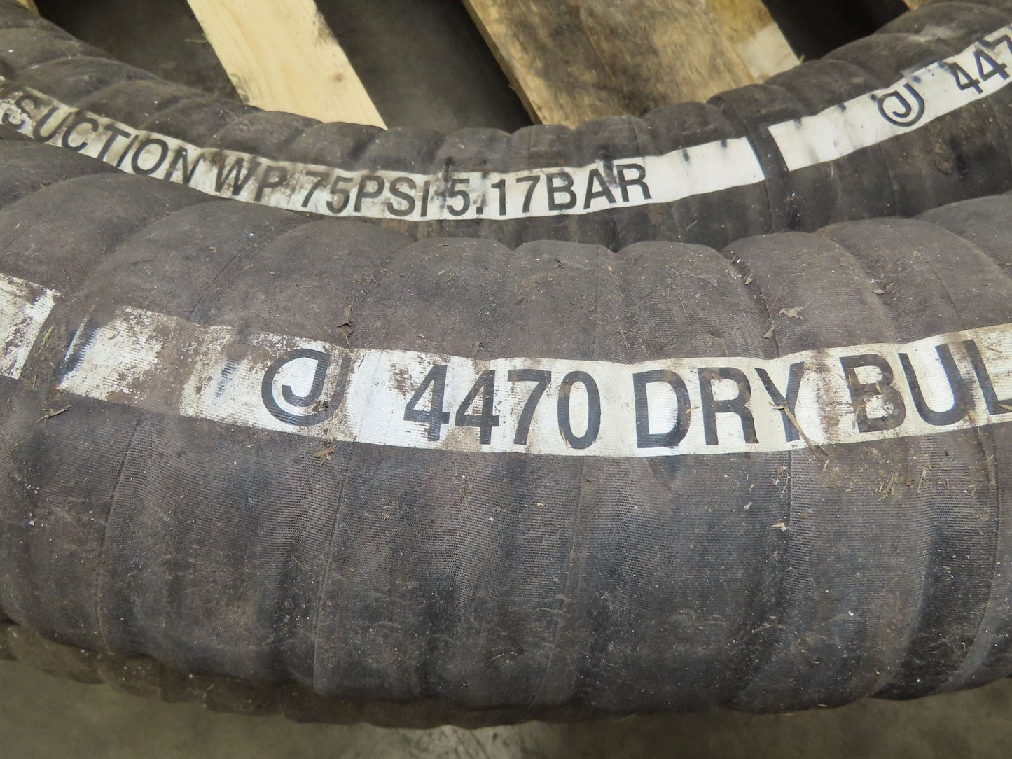 Jason 4470 Dry Bulk Material Rubber Suction Hose 5"x 49' 6"