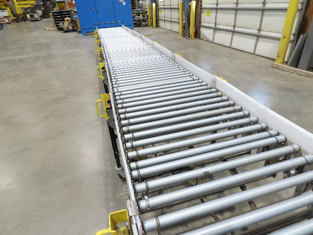 ConveyX 30"x 24-40' Expandable Powered Roller Flex Conveyor Portable 115V