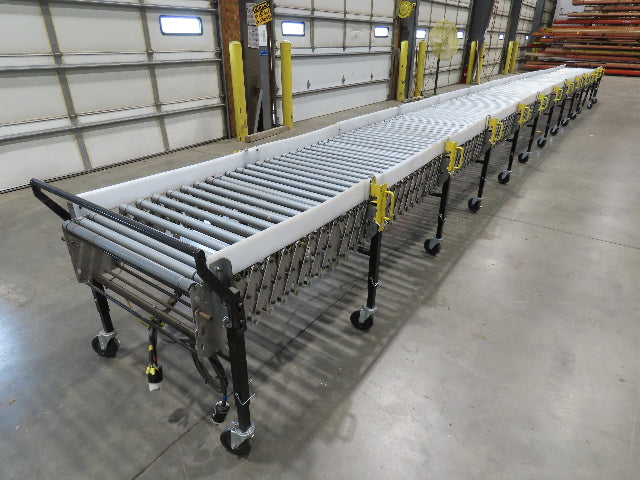 ConveyX 30"x 24-40' Expandable Powered Roller Flex Conveyor Portable 115V