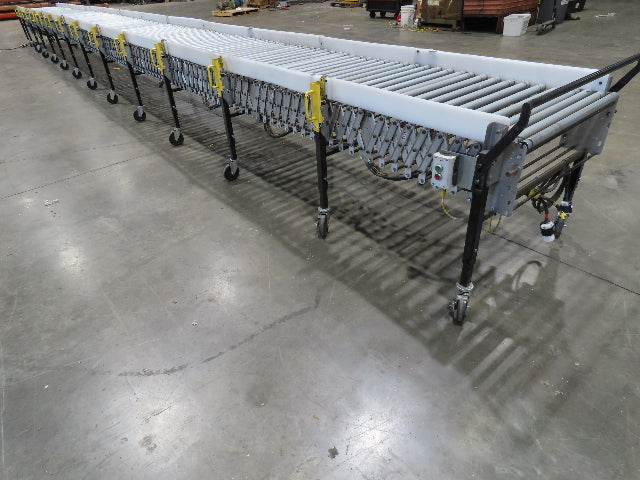 ConveyX 30"x 24-40' Expandable Powered Roller Flex Conveyor Portable 115V