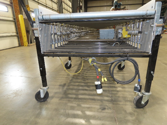 ConveyX 30"x 24-40' Expandable Powered Roller Flex Conveyor Portable 115V