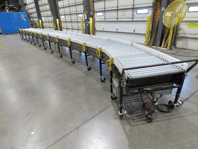 ConveyX 30"x 24-40' Expandable Powered Roller Flex Conveyor Portable 115V